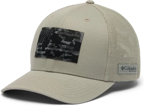 Vista 16 de Columbia Gorra de bola de malla Bandera antigua de malva/blanco/pescado