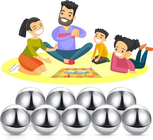 Vista 5 de Ripeng - Juego de 30 bolas de repuesto de 1/2 pulgada para canicas de acero para juegos de mesa Metal Marbles, Metal Balls, Replacement