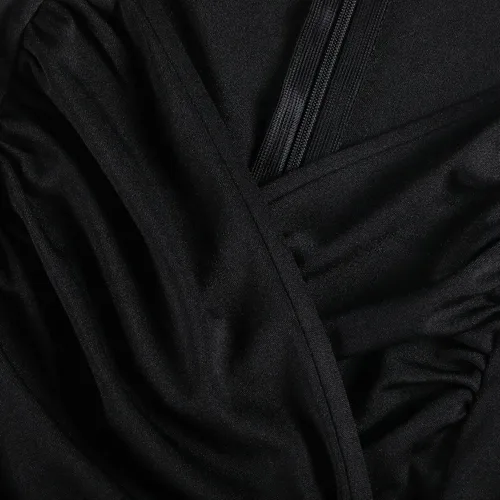 Vista 4 de ZAFUL Vestido midi cruzado para mujer, sin mangas, disfraz de Halloween, estampado de murciélago, cosplay, fiesta, acampanado, vestidos acampanados