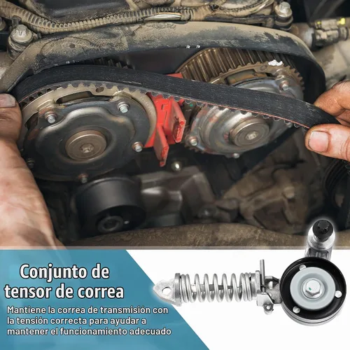Vista 3 de X AUTOHAUX Conjunto de polea tensor de correa 25195388 para Chevrolet Sonic Trax para Chevy Cruze Limited para Buick Encore Tensor de transmisión