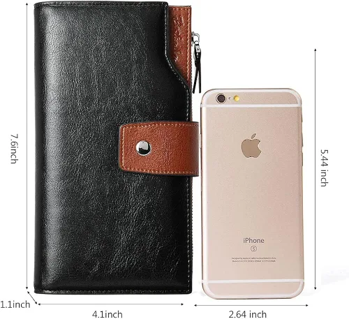 Vista 6 de BOSTANTEN Bolso de mano de cuero para mujer, con asa superior, bolso de hombro, monederos cruzados, carteras de cuero negro y para mujer, bloqueo