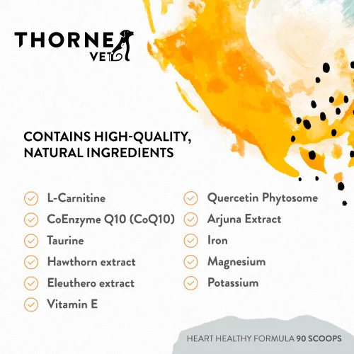 Vista 5 de ThorneVET Fórmula para la salud del corazón: apoyo cardiovascular para perros y gatos, 90 cucharadas