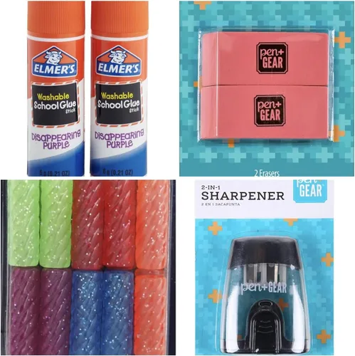 Vista 3 de Back to School Back To School Supplies Kit Suministros de primer grado a 5º grado Elementos esenciales para el primer día de clases