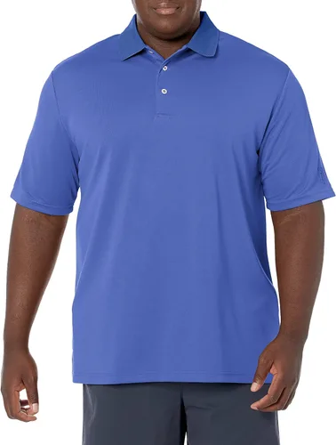 Vista 20 de PGA Tour Men's Airflux Solid Mesh Short Sleeve Classic Golf Polo Shirt Asfalto
