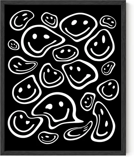 Vista 74 de HAUS AND HUES Impresión artística de corazón negro, 12 x 16 pulgadas, enmarcada, beige