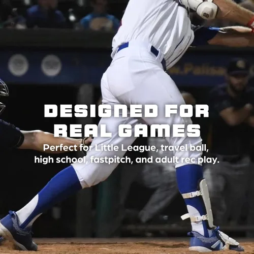 Vista 6 de TCK - Estribos de béisbol a rayas, estribos de sóftbol, 7 pulgadas