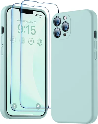Vista 36 de BossKiss Funda compatible con iPhone 13 Pro, silicona de alta calidad mejorada [protección de cámara] [2 protectores de pantalla]