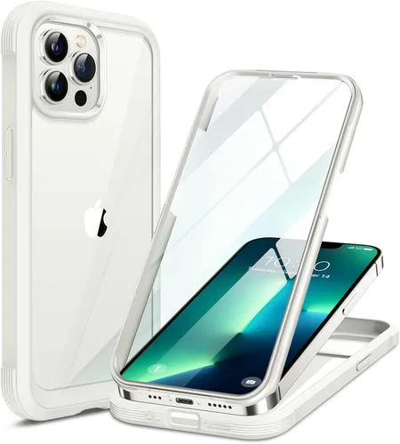 Vista 182 de Miracase Funda para iPhone SE de 3ª/2ª generación 2022 2020 de cuerpo completo con protector de pantalla de vidrio integrado, resistente protección