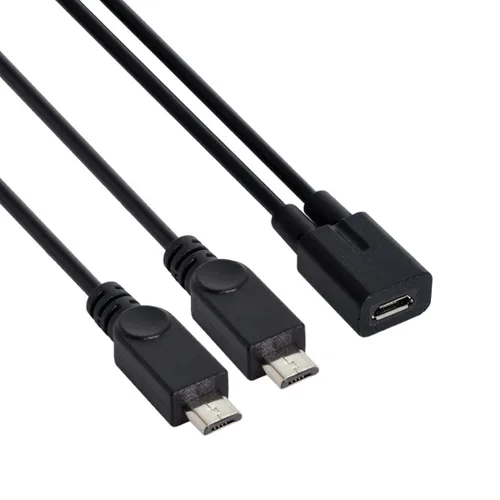 Vista 7 de chenyang Cable divisor micro USB 1 a 2 Y, cable de extensión de carga micro USB 1 a 2 soporta cargar dos dispositivos al mismo tiempo