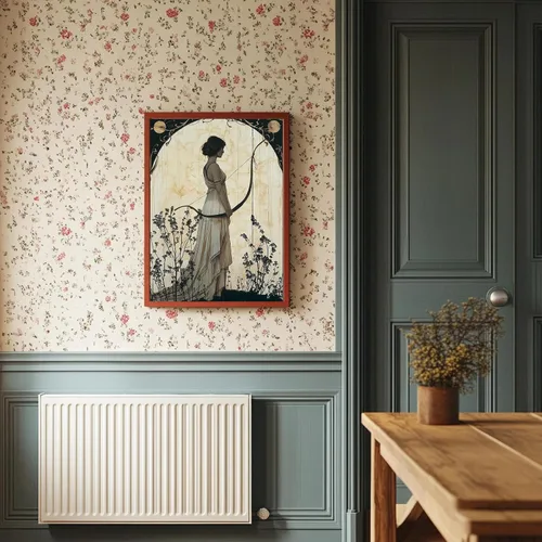 Vista 6 de BIGAOYS Lienzo de mitología griega vintage de caza, diosa Artemisa, arte de pared, diosa femenina, arte de pared, caza, diosa, hogar, dormitorio