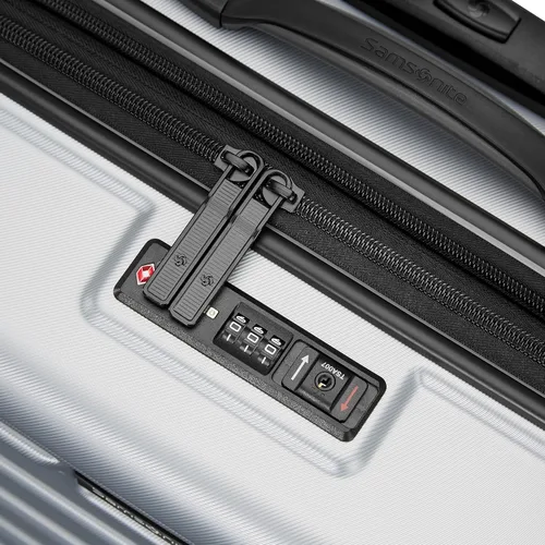 Vista 2 de Samsonite Omni 2 - Equipaje rígido extensible con ruedas giratorias, Plateado (Arctic Silver)