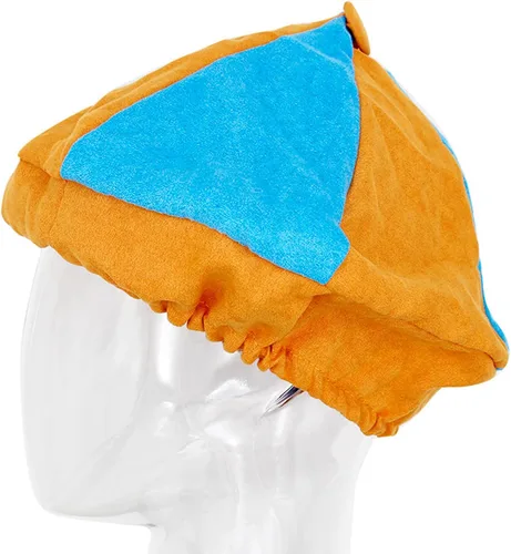 Vista 4 de Pibupibu Sombrero para niños y adultos, color naranja y azul, para fiesta de cumpleaños, accesorios de disfraces, unisex, para niños y niñas