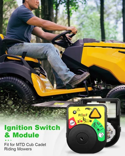 Vista 2 de Interruptor de encendido y módulo con llave para Cub Cadet/Delta/MTD/Toro/AYP/Craftsman/Husqvarna/John Deere/Murray, 725-04227 430-220 925-06119