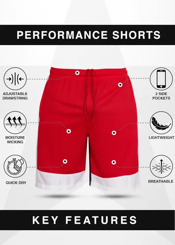 Vista 2 de Starting 5 Pantalones cortos de baloncesto para hombre con bolsillos pantalones cortos de entrenamiento de gimnasio para hombre paquete de 4