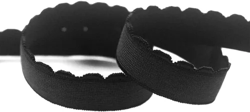 Vista 4 de DIY PARK 5 Yarda 1/2 "0.512 in Brillante Nylon Felpa Elástico Spandex Banda Hombro Correas Sujetador Correa Ropa Interior Lencería Costura Trim Negro
