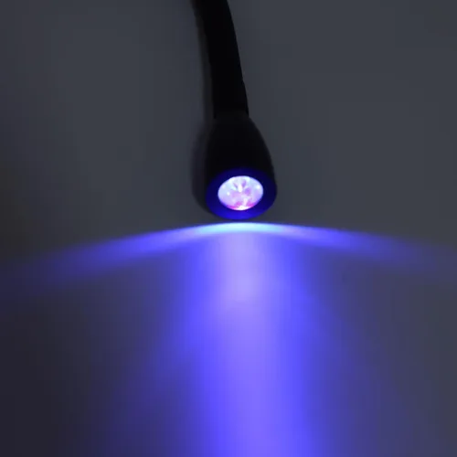 Vista 6 de Lámpara para extensión de pestañas, 395 a 400nm cuello de cisne LED de luz de pestañas con abrazadera e interruptor de pedal de pie para uñas