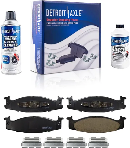 Vista 92 de Detroit Axle - Pastillas de Freno Delantero Izquierdo Reemplazo de Pinza de Disco para Dodge Ram 1500 Dakota Mitsubishi Raider - Juego de 3 piezas
