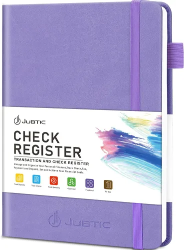 Vista 10 de JUBTIC Registros de cheques A5 para chequera personal, registros de transacciones de contabilidad para pequeñas empresas. Rastrea pagos, finanzas