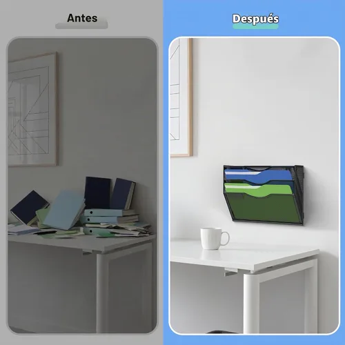 Vista 5 de Kuntine.B - Organizador de archivos de pared para oficina, para colgar revistas, organizador de archivos de pared para oficina y hogar