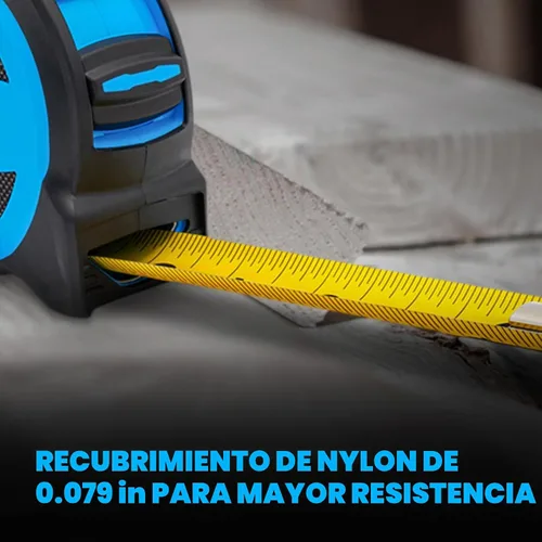 Vista 5 de OX Tools Tuff Blade - Cinta métrica magnética de construcción a prueba de golpes con doble gancho magnético - Hoja de 1 1/4 pulgadas de ancho