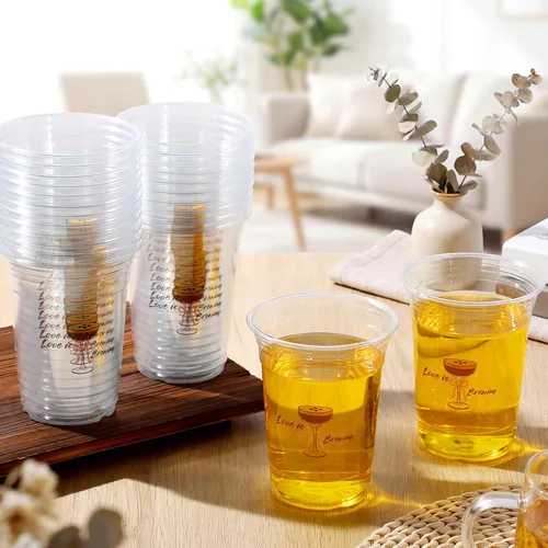 Vista 6 de 100 tazas de Martini de 16 onzas transparentes de boda Love Is