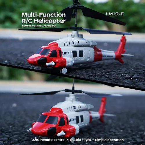 Vista 6 de OBEST Helicóptero RC LM19-E Black Hawk 3.5 Canal 2.4G - Despego/aterrizaje con una tecla, parada de emergencia, retención de altitud y 3