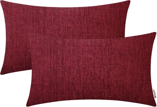 Vista 68 de BRAWARM Fundas de almohada 40x40 cm - Paquete de 2 fundas de almohada de chenilla negra, fundas de almohada de chenilla suave teñida sólida