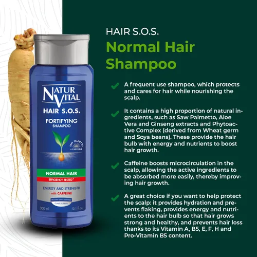 Vista 2 de NaturVital Champú revitalizante para cabello orgánico de aloe vera y ginseng unisex, natural para cabello normal, evita la rotura del cabello, libre