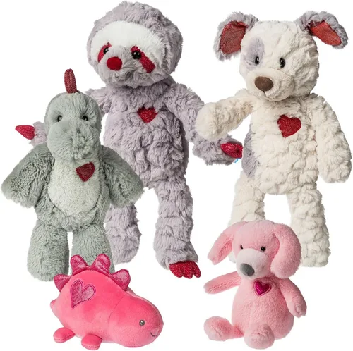 Vista 7 de Mary Meyer Colección de masilla de peluche, juguete suave, 11 pulgadas, perezoso corazón