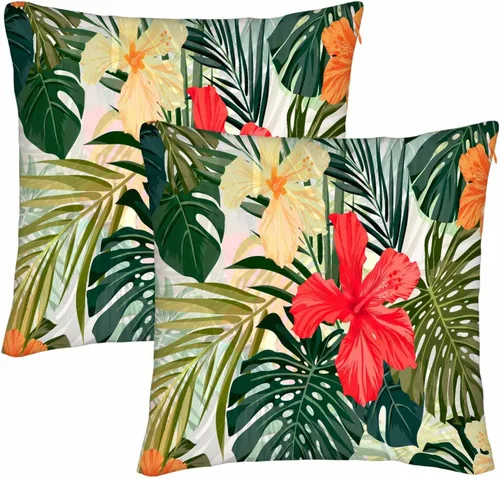Vista 9 de Juego de 2 fundas de almohada de panal de abeja de 18 x 18 pulgadas, color amarillo miel, abstracto, fundas de almohada cuadradas de terciopelo