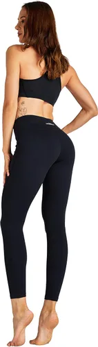 Vista 4 de COOLOMG Pantalones de yoga para mujer, mallas capri para correr, leggings de tiro bajo, entrenamiento, gimnasio con bolsillos ocultos