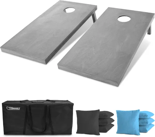 Vista 14 de GoSports 4 ft x 2 ft Regulation Size Wooden Cornhole Boards Set with Light Gray Finish - Includes Carrying Case Estrellas y rayas americanas