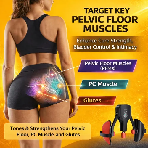 Vista 4 de Thigh Trainer for Women & Men, 176LB Adjustable Pelvic Floor Exercise Equipment with LED Display Counter and Resistance Indicator, Inner Thigh