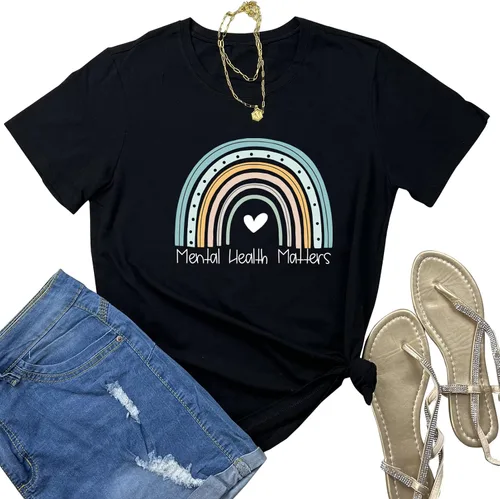 Vista 5 de ROSEPARK Camisetas gráficas para mujer, lindas camisetas de verano Albaricoque