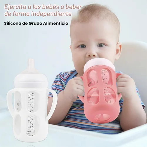 Vista 5 de Paquete de 3 asas de biberón para biberones Philips Avent PP Material Biberones 9oz Manijas de silicona para botellas, soporte para biberones