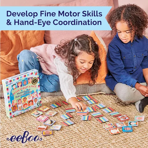 Vista 6 de eeBoo: I Never Forget a Face, Juego de Memoria y Emparejamiento, Desarrollo y Educación, 24 Parejas para Emparejar, Función Individual