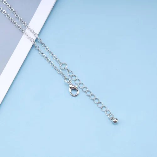 Vista 7 de YienDoo Collar cuadrado bohemio en Y con cadena de gargantilla cuadrada de plata, collar de lariat minimalista hueco cuadrado con dije de collar