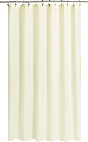 Vista 43 de N&Y Home Cortina o forro de tela para ducha, lavable a máquina, estrecho, negro, de 36 x 72 pulgadas Hotel Quality, Bottom Magnets, Washable