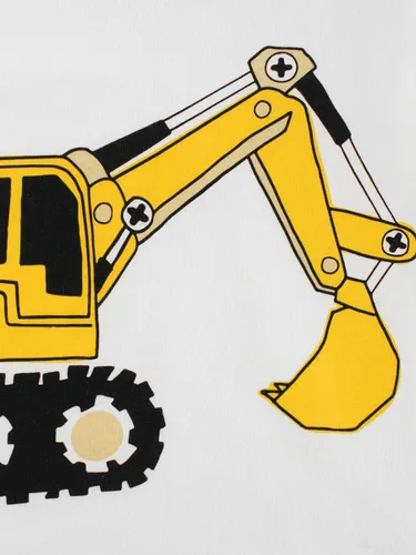 Vista 5 de Frogwill - Remera con diseño de excavadora de manga larga para niños de 2 a 7 años de edad Paquete de 2 Negro