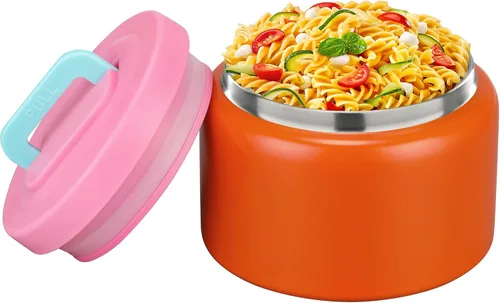 Vista 8 de MAISON HUIS Termo de sopa de 8 onzas con boca ancha, aislado al vacío, termo de alimentos de acero inoxidable a prueba de fugas para alimentos