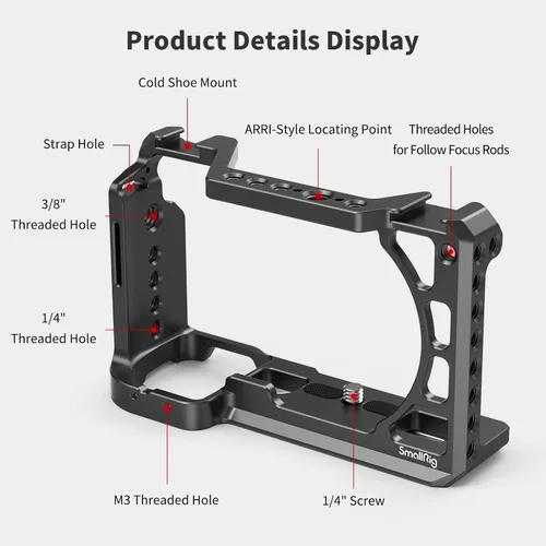 Vista 2 de SMALLRIG Cámara A6400 A6100 jaula para cámara Sony A6400 A6100 - CCS2310