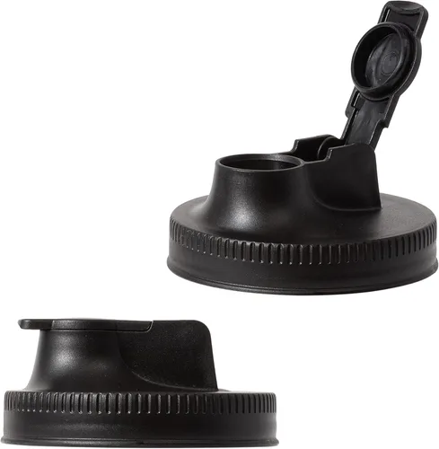 Vista 13 de Jarware 82686 - Juego de 2 tapas de boca ancha con boquilla para tarro de masón, color negro