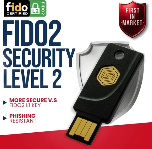Vista 5 de GoTrust Idem Key – A, Resistente al agua IP68, Llave de autenticación de dos factores de múltiples protocolos, USB-A/NFC, Certificada FIDO2 L2