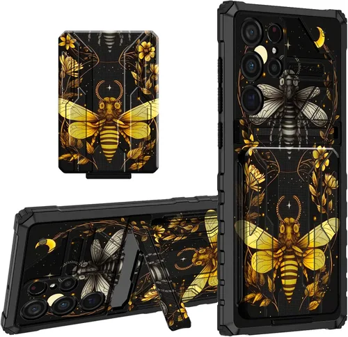 Vista 24 de Funda para teléfono Samsung Galaxy A03S Galaxy A03S Funda tipo cartera con tarjetero y soporte de doble capa de PC duro TPU suave cubierta