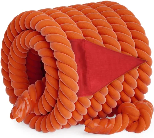 Vista 10 de Cuerda de guerra de tira y afloja para niños y adultos, cuerda de guerra con etiqueta de 25 pies con bandera para exteriores, carnaval exterior, Azul