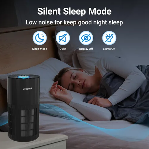 Vista 6 de Purificadores de aire para habitaciones grandes del hogar, filtro de aire Cobectal con filtro 3 en 1 que cubre hasta 1650 pies cuadrados, sensor