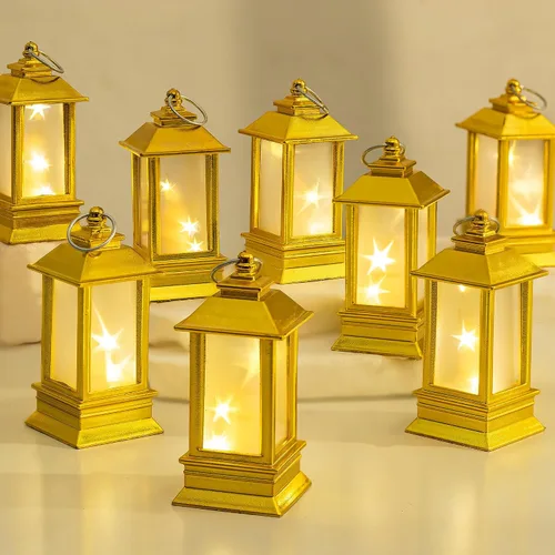 Vista 12 de Paquete de 24 mini linternas negras decorativas para interiores, para centro de mesa Battery Powered Small Led Lights Bulk, for Wedding, Table