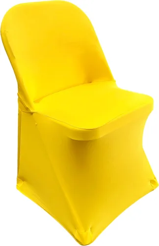 Vista 12 de Funda plegable de elastano para sillas, protectores elásticos para sillas para eventos de bodas y fiestas (1, blanco)