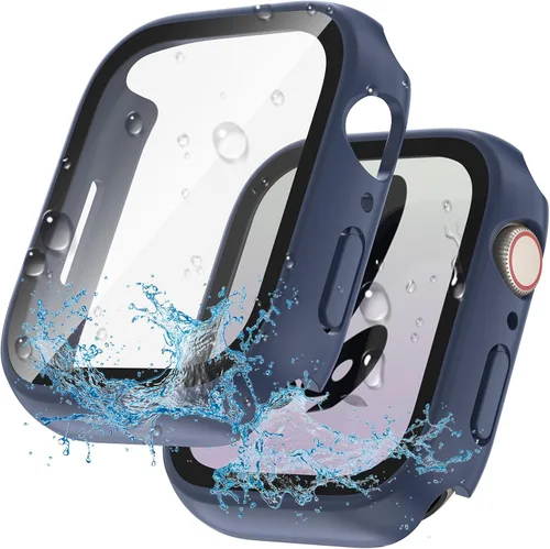 Vista 13 de YIJDACASE - Juego de 2 estuches impermeables para protector de pantalla de Apple Watch Series 10 Series 11 (2025) 46mm con vidrio templado