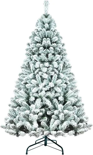 Vista 10 de Árbol de Navidad artificial de 6 pies, material de PVC de imitación de abeto, decoración de fiesta de Navidad, montaje rápido, adecuado para Verde